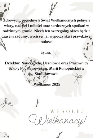 Życzenia świąteczne - Wielkanoc 2025