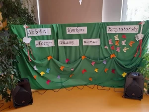 Szkolny Konkurs Recytatorski pod hasłem: „Poezją witamy wiosnę!”-
